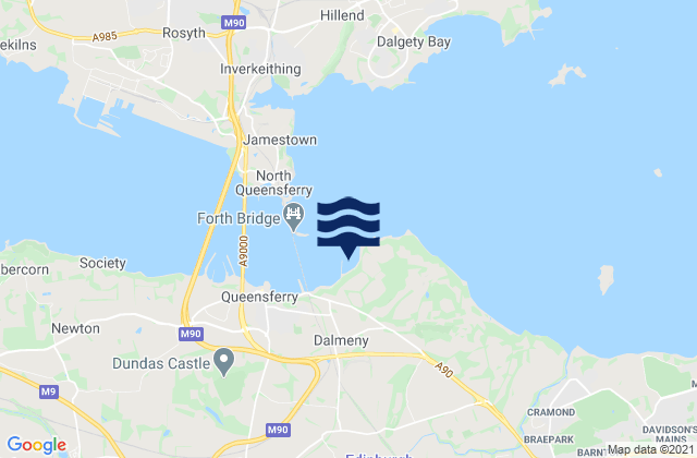 Mapa da tábua de marés em Whitehouse Bay, United Kingdom
