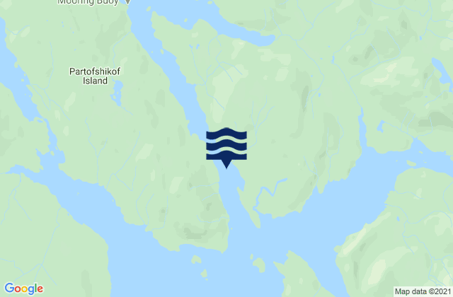 Mapa da tábua de marés em Whitestone Narrows Neva Strait, United States