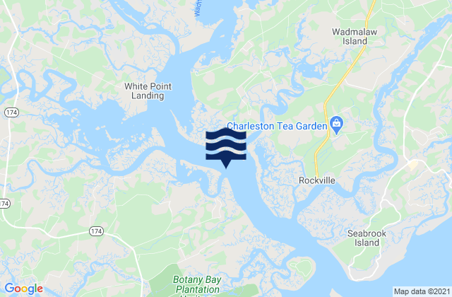 Mapa da tábua de marés em Whooping Island Dawho River, United States