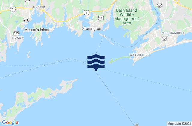 Mapa da tábua de marés em Wicopesset island NE of, United States