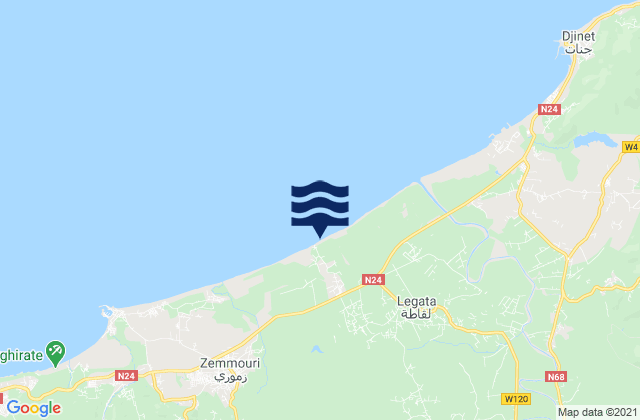 Mapa da tábua de marés em Wilaya de Boumerdes, Algeria
