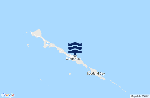 Mapa da tábua de marés em Willawahs (Guana Cay), United States