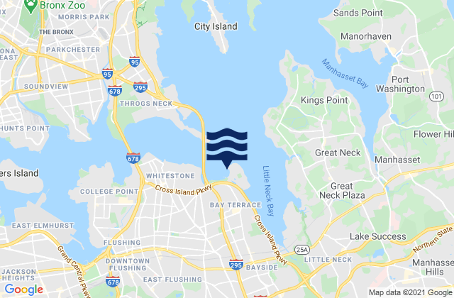 Mapa da tábua de marés em Willets Point, United States