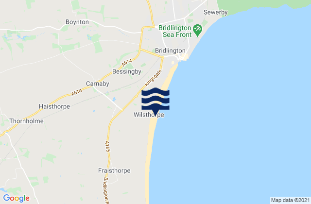 Mapa da tábua de marés em Wilsthorpe Beach, United Kingdom