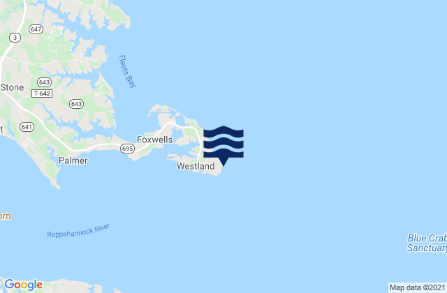 Mapa da tábua de marés em Windmill Point, United States