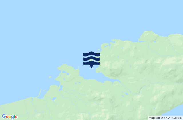 Mapa da tábua de marés em Windy Bay Hawkins Island, United States