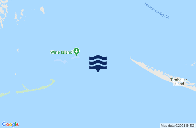 Mapa da tábua de marés em Wine Island (Terrebonne Bay), United States