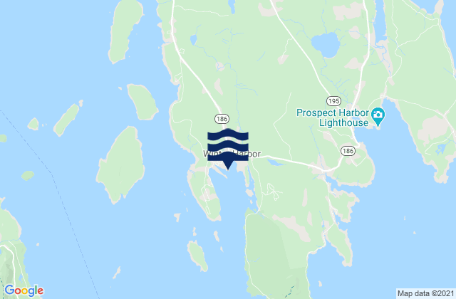 Mapa da tábua de marés em Winter Harbor (Frenchman Bay), United States