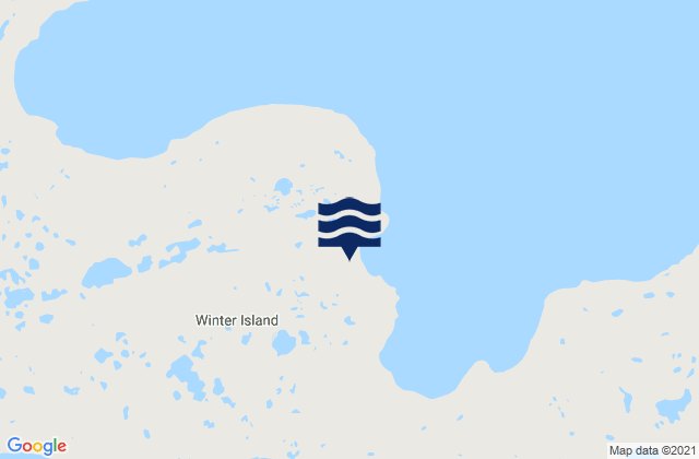 Mapa da tábua de marés em Winter Island, Canada