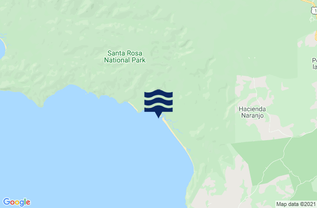 Mapa da tábua de marés em Witches Rock (Playa Naranjo), Costa Rica