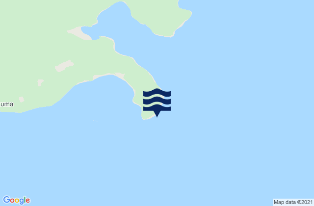 Mapa da tábua de marés em Woodlark Island, Papua New Guinea