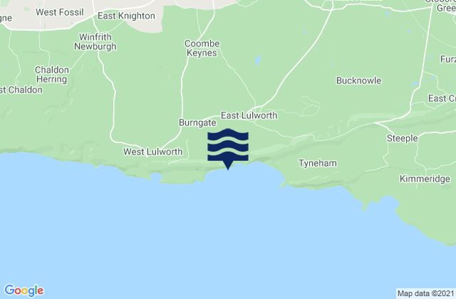 Mapa da tábua de marés em Wool, United Kingdom