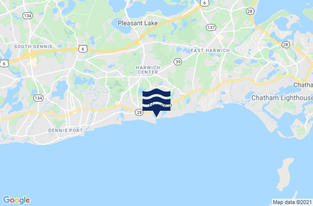 Mapa da tábua de marés em Wychmere Harbor, United States