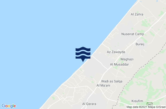 Mapa da tábua de marés em Wādī as Salqā, Palestinian Territory