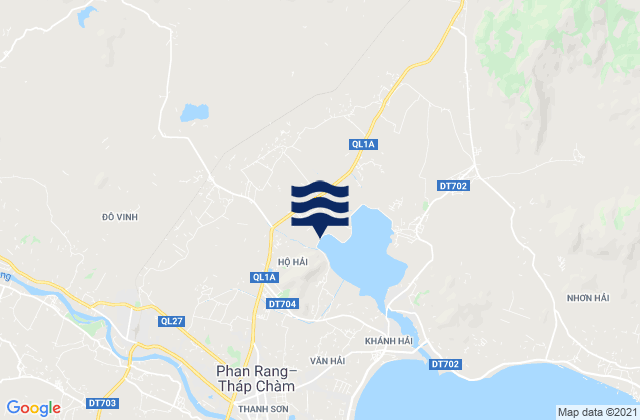 Mapa da tábua de marés em Xã Hộ Hải, Vietnam