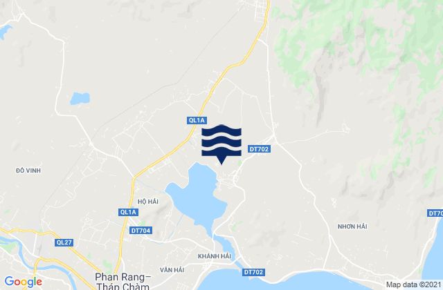 Mapa da tábua de marés em Xã Lợi Hải, Vietnam