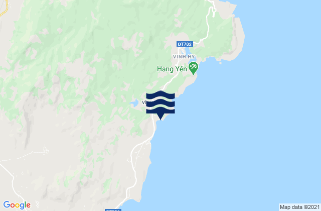 Mapa da tábua de marés em Xã Vĩnh Hải, Vietnam