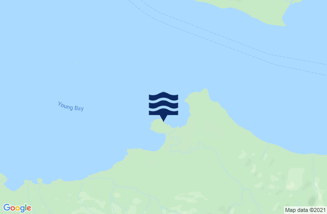 Mapa da tábua de marés em Young Bay, United States