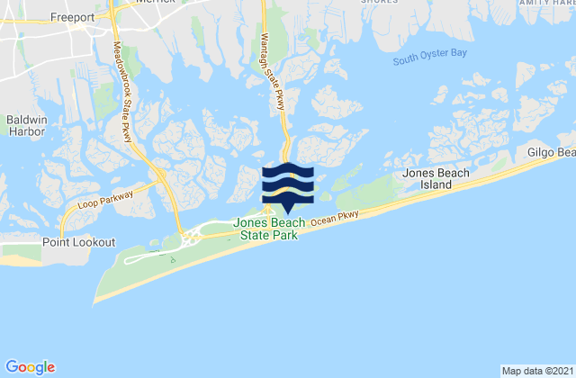 Mapa da tábua de marés em Zachs Bay, United States