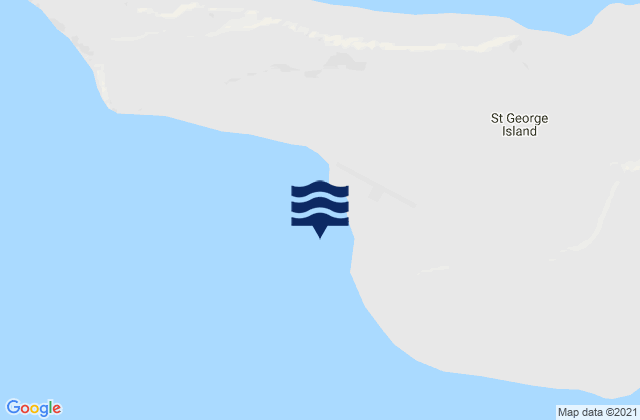Mapa da tábua de marés em Zapadni Bay St George Island, United States