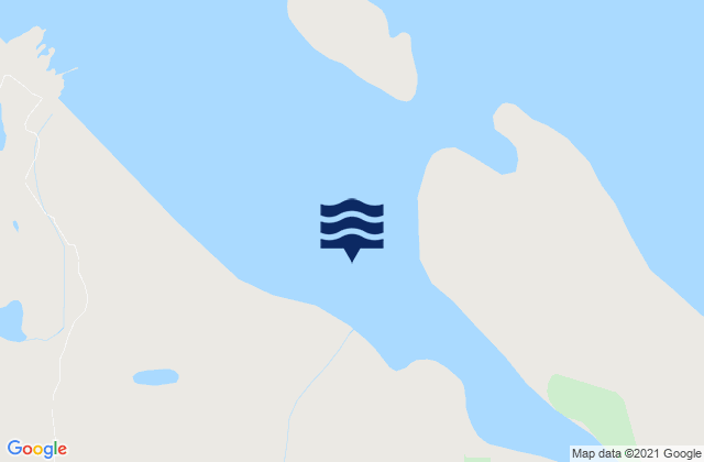 Mapa da tábua de marés em Zyelyony Island, Russia
