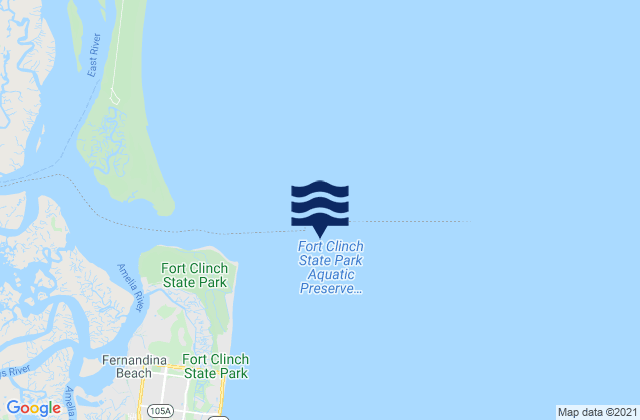 Mapa da tábua de marés em south jetty, United States