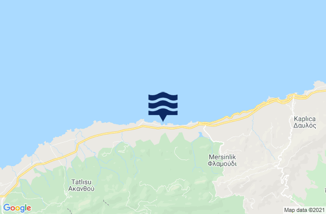 Mapa da tábua de marés em Ágios Iákovos, Cyprus