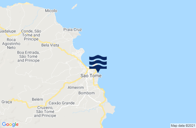 Mapa da tábua de marés em Água Grande District, Sao Tome and Principe