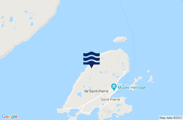 Mapa da tábua de marés em Île Saint-Pierre, Saint Pierre and Miquelon