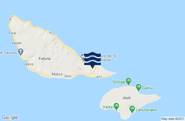 Mapa da tábua de marés em Îles de Hoorn, Wallis and Futuna