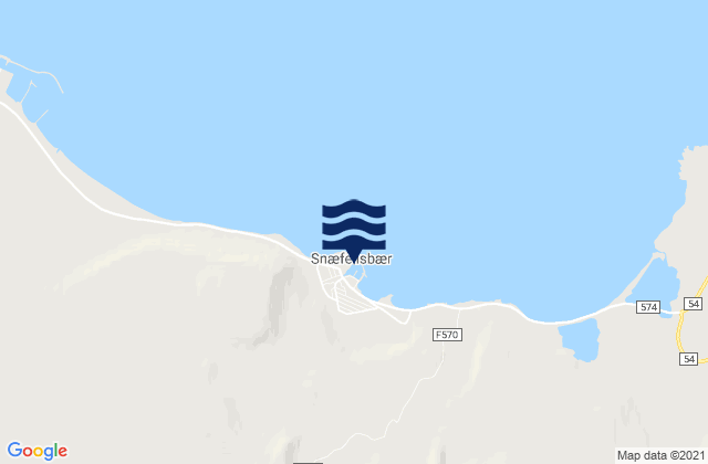 Mapa da tábua de marés em Ólafsvík, Iceland