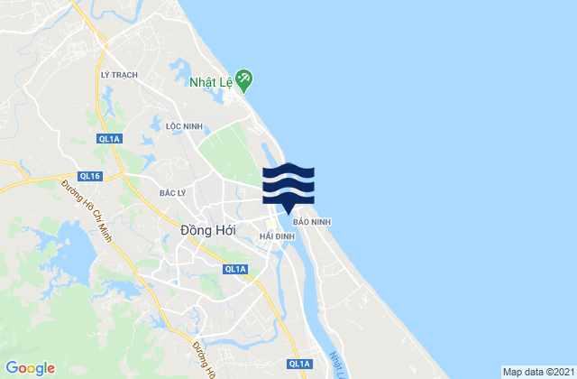 Mapa da tábua de marés em Đồng Hới, Vietnam