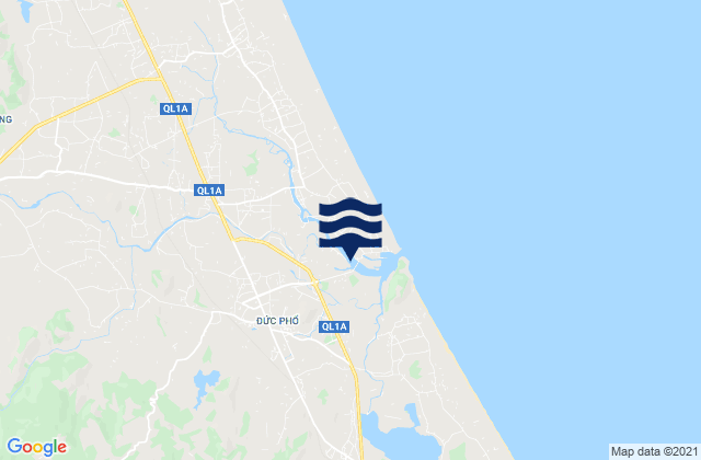 Mapa da tábua de marés em Đức Phổ, Vietnam