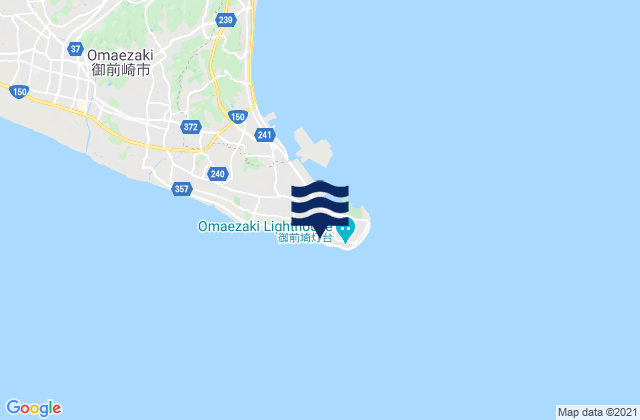 Mapa da tábua de marés em Ōyama, Japan