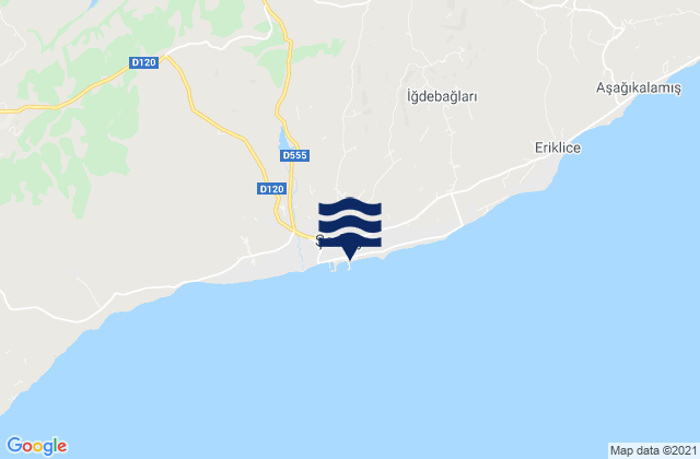 Mapa da tábua de marés em Şarköy, Turkey