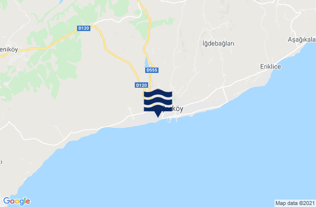 Mapa da tábua de marés em Şarköy İlçesi, Turkey