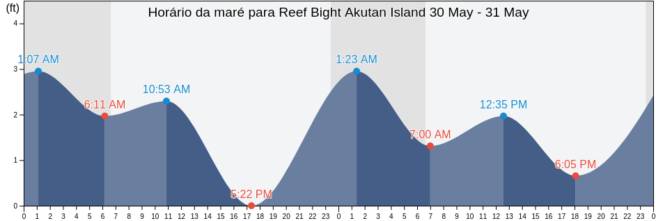 Tabua de mare em Reef Bight Akutan Island, Aleutians East Borough, Alaska, United States